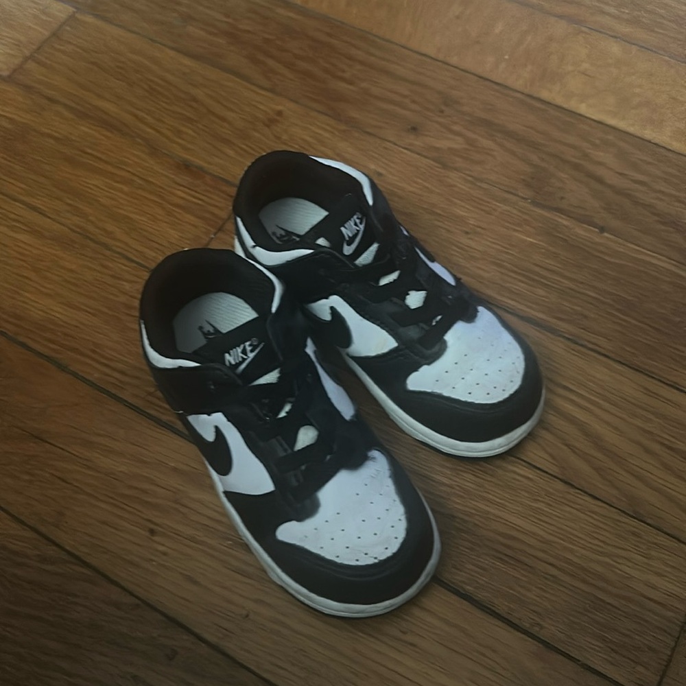 Panda Nikes toddler shoes size 7 1/2